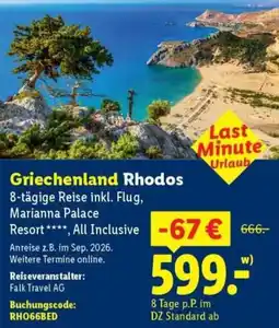 Lidl Griechenland Rhodos Angebot