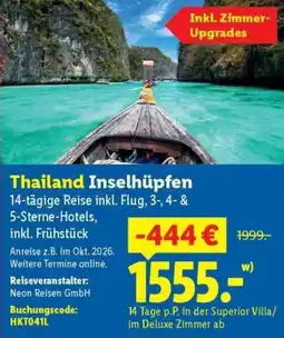 Lidl Thailand Inselhüpfen Angebot