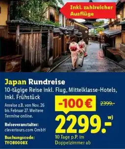 Lidl Japan Rundreise Angebot