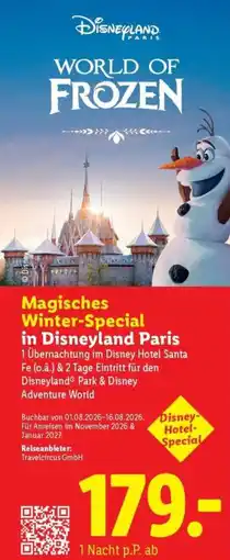 Lidl Magisches Winter-Special in Disneyland Paris Angebot