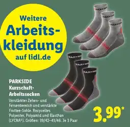Lidl PARKSIDE Kurzschaff-Arbeitssocken Angebot