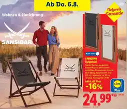 Lidl SANSIBAR Liegestuhl Angebot