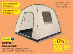 Lidl ROCKTRAIL Aufenthaltszelt Angebot