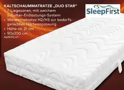porta Sleep First KALTSCHAUMMATRATZE DUO STAR Angebot