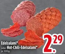 Edeka Edelsalami oder Hot-Chili-Edelsalami Angebot