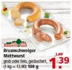 Multi Markt BauernGut Braunschweiger Mettwurst Angebot