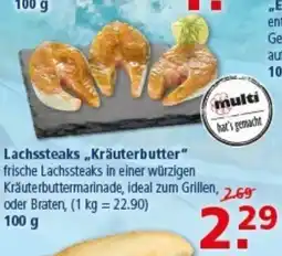 Multi Markt Lachssteaks "Kräuterbutter" Angebot