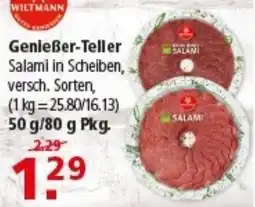Multi Markt WILTMANN Genießer-Teller Salami in Scheiben Angebot