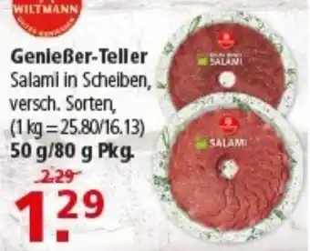 Multi Markt WILTMANN Genießer-Teller Salami in Scheiben Angebot