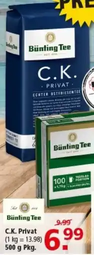 Multi Markt Bünting Tee C.K. Privat Angebot