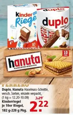 Multi Markt FERRERO Duplo, Hanuta Haselnuss-Schnitte Angebot