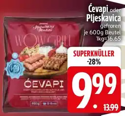 Edeka Ćevapi oder Pljeskavica Angebot