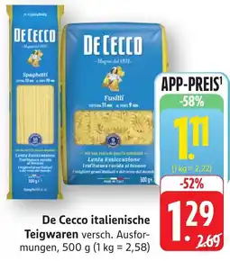 Schmidt's Märkte De Cecco italienische Teigwaren Angebot