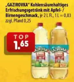 Mix Markt GAZIROVKA Kohlensäurehaltiges Erfrischungsgetränk mit Apfel-/ Birnengeschmack Angebot