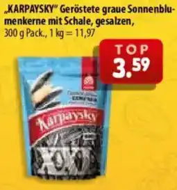 Mix Markt KARPAYSKY Geröstete graue Sonnenblumenkerne mit Schale, gesalzen Angebot