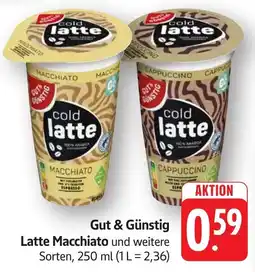 SBK cold latte Latte Macchiato Angebot