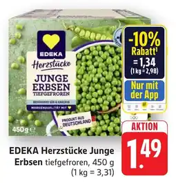 SBK EDEKA Herzstücke Junge Erbsen tiefgefroren Angebot