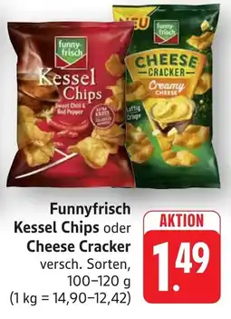 SBK Funnyfrisch Kessel Chips oder Cheese Cracker Angebot