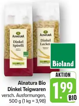 SBK Alnatura Bio Dinkel Teigwaren Angebot