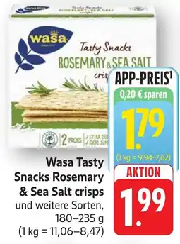 SBK Wasa Tasty Snacks Rosemary & Sea Salt crisps Angebot