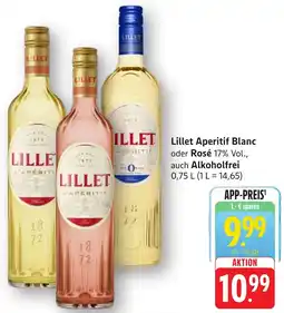 SBK Lillet Aperitif Blanc oder Rosé auch Alkoholfrei Angebot
