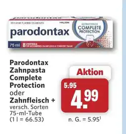 Combi Parodontax zahnpasta complete protection oder zahnfleisch + Angebot