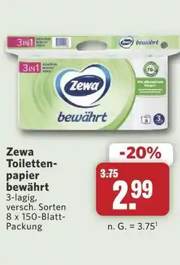 Combi Zewa toilettenpapier Angebot