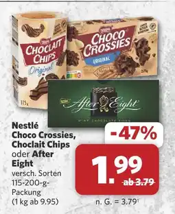 Combi Nestlé choco crossies, choclait chips oder after eight Angebot