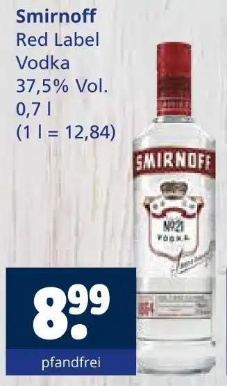 Getränkewelt Smirnoff red label vodka Angebot