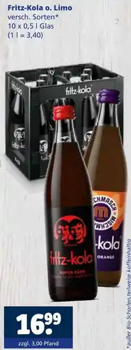 Getränkewelt Fritz-kola o. limo Angebot