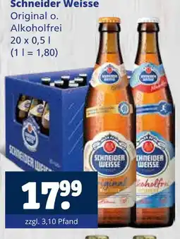 Getränkewelt Schneider weisse original o. alkoholfrei Angebot