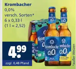 Getränkewelt Krombacher bier Angebot