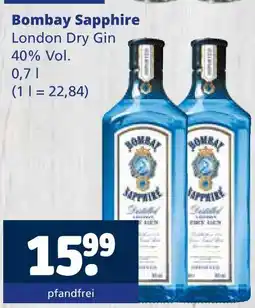 Getränkewelt Bombay sapphire london dry gin Angebot