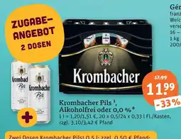 tegut Krombacher pils, alkoholfrei oder 0,0 % Angebot