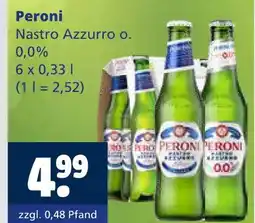 Getränkewelt Peroni nastro azzurro o. 0,0% Angebot