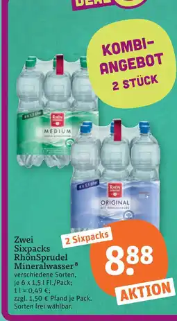 tegut Rhönsprudel sixpacks Angebot