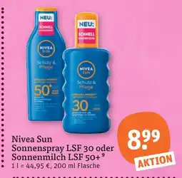 tegut Nivea sun sonnenspray lsf 30 Angebot