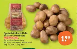 tegut Speisefrühkartoffeln pfälzer grumbeere Angebot