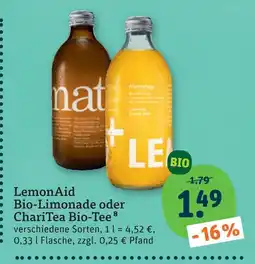 tegut Lemonaid bio-limonade Angebot