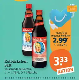 tegut Rotbäckchen saft Angebot