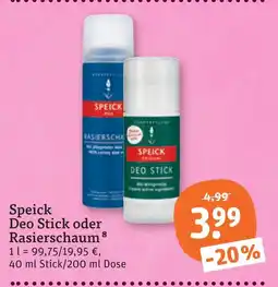 tegut Speick deo stick Angebot