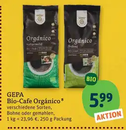 tegut Gepa bio-cafe orgánico Angebot