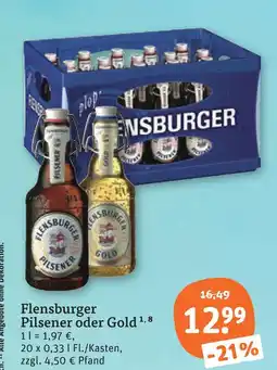 tegut Flensburger pilsener oder gold Angebot