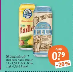 tegut Mönchshof hell oder natur radler Angebot