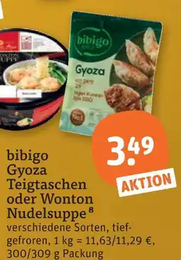 tegut Bibigo gyoza teigtaschen oder wonton nudelsuppe Angebot