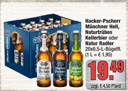 alldrink Hacker-pschorr münchner hell oder naturtrübes oder kellerbier oder natur radler Angebot
