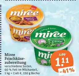 tegut Miree frischkäsezubereitung Angebot