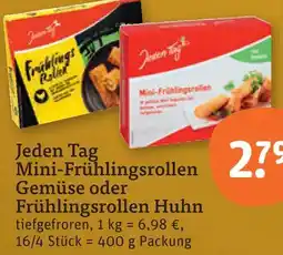 tegut Jeden tag mini-frühlingsrollen gemüse oder frühlingsrollen huhn Angebot