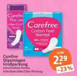 tegut Carefree slipeinlagen großpackung Angebot