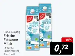 KONSUM Gut & günstig frische fettarme milch Angebot